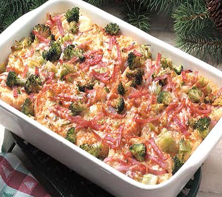 Ham And Broccoli Strata - Breakfast Ham Casserole Ideas 